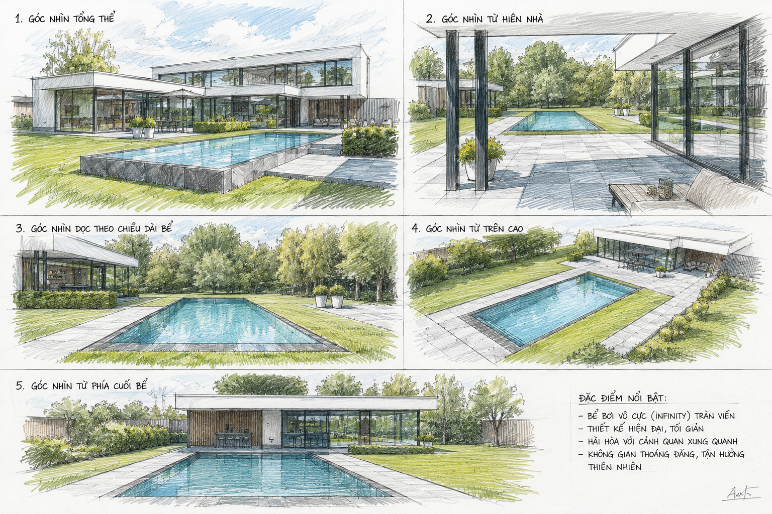 Sketch Swimming Pool Infinity