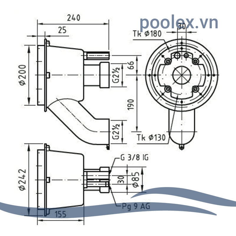 Bộ lắp đặt trước cho bơi ngược dòng Hugo lahme Taifun Duo