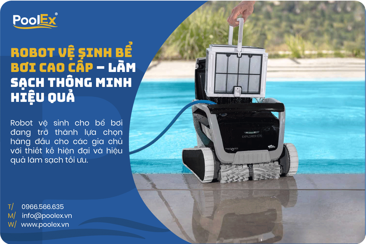 robot vệ sinh cho bể bơi