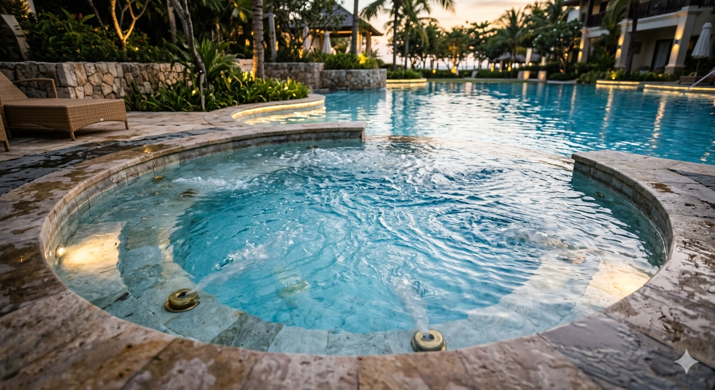 Sục jacuzzi k có bọt khí