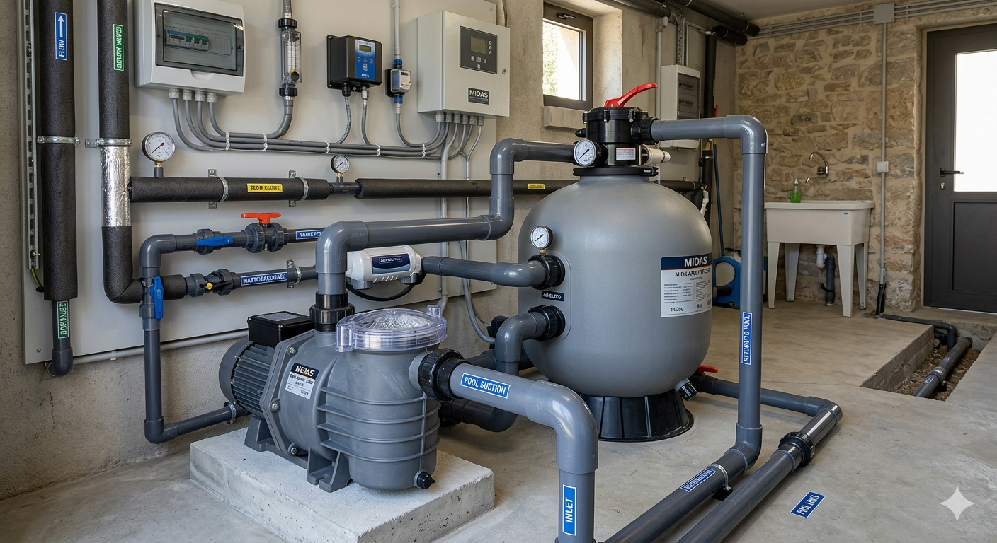 hệ thống lọc nước hồ bơi biệt thự tiêu chuẩn