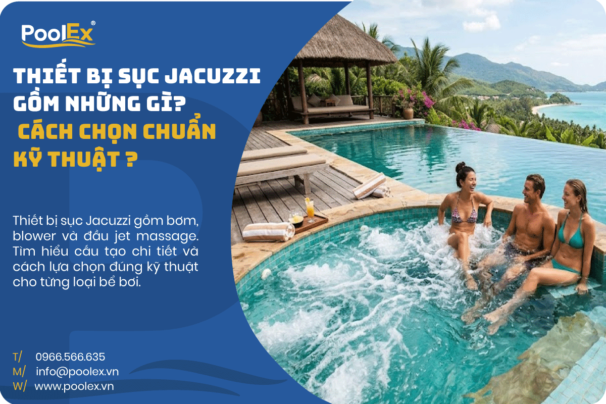 Thi công và lắp đặt hệ thống sục Jacuzzi cho bể bơi