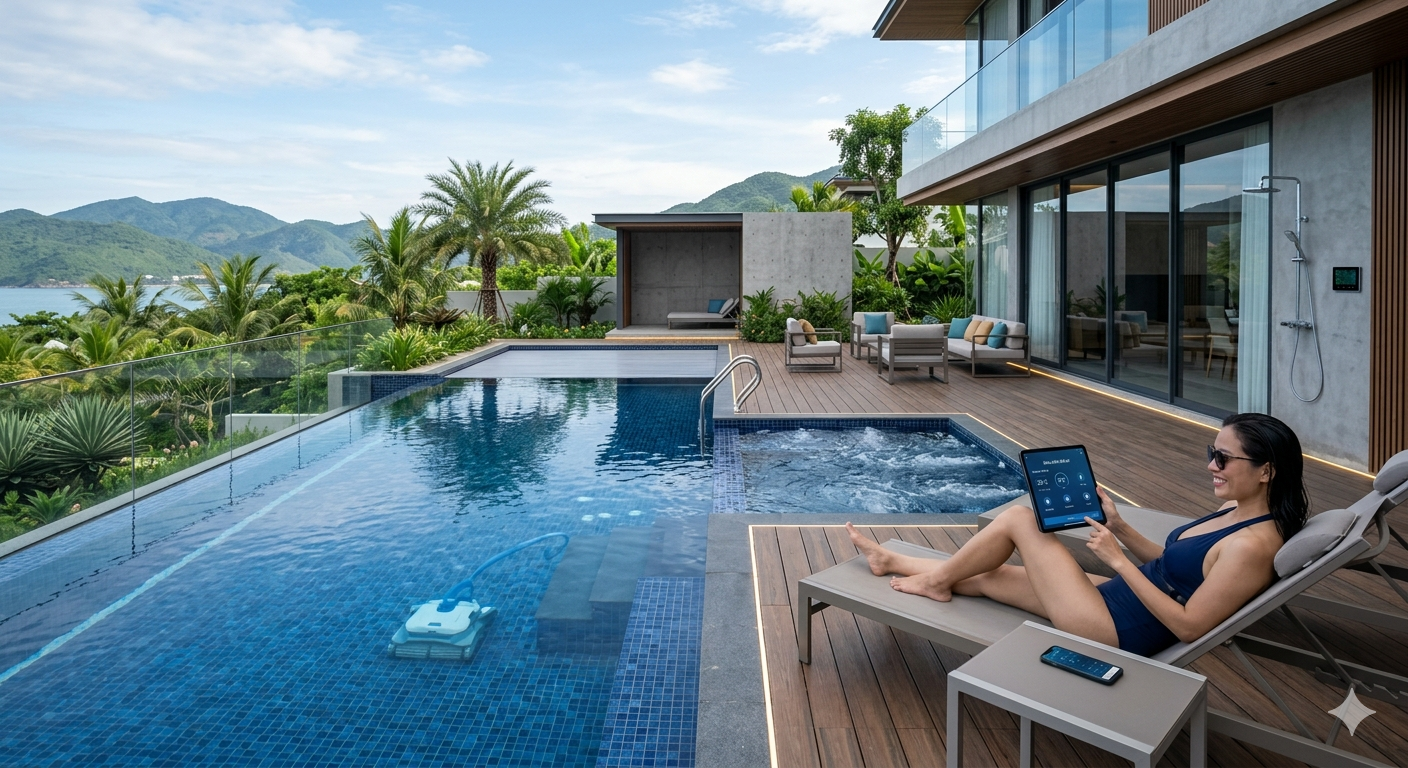 bể bơi thông minh, hiện đại
