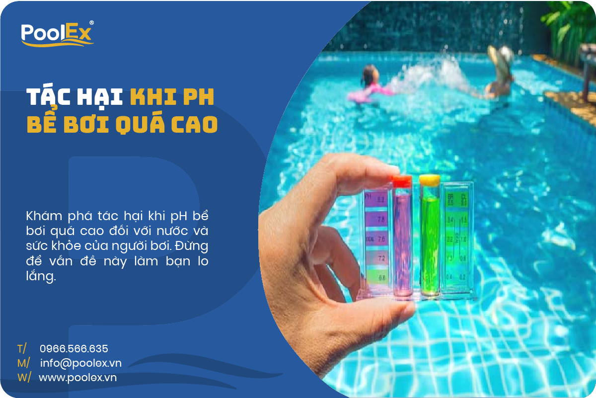 thumbnail tác hại khi ph bể bơi quá cao