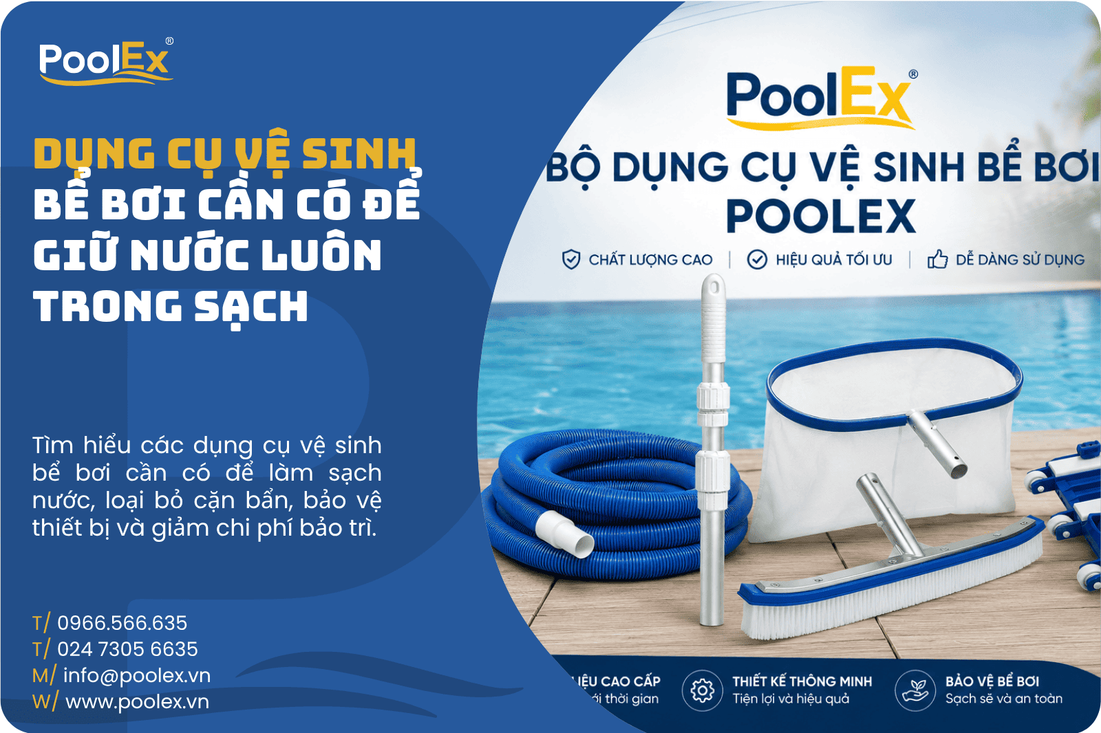 Thumbnail bộ dụng cụ vệ sinh bể bơi