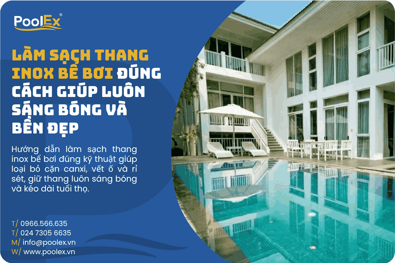 Thumbnail cách làm sạch thang inox bể bơi