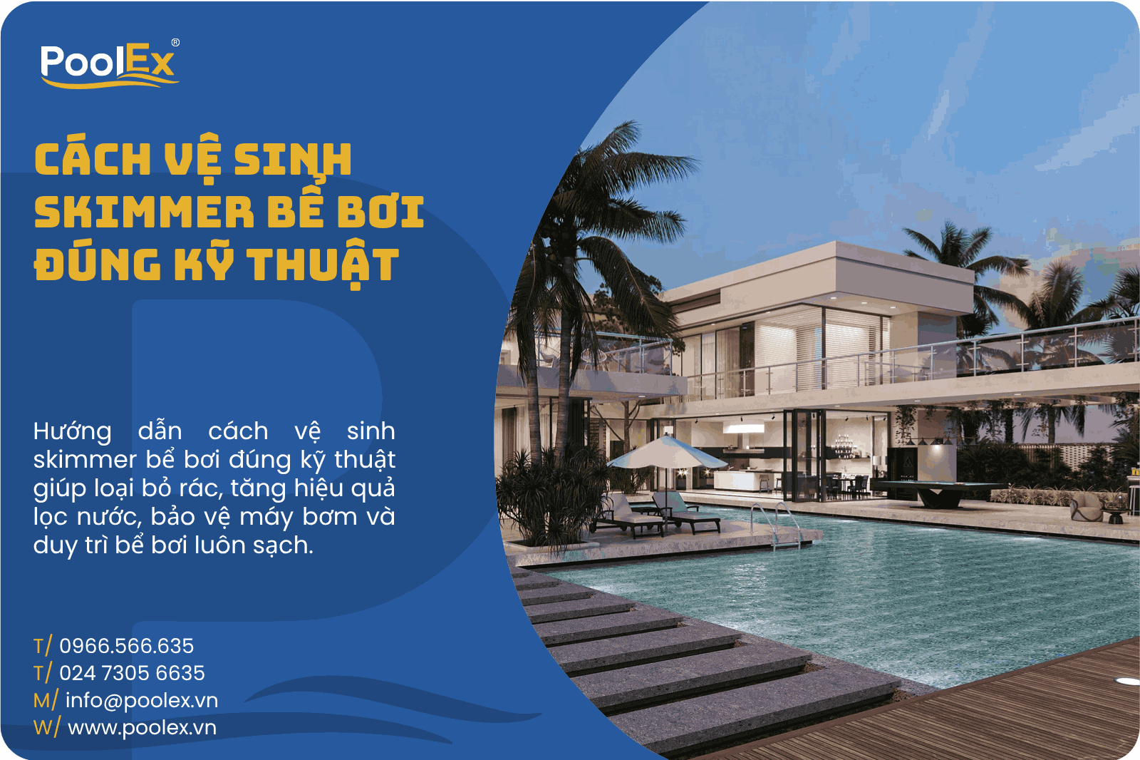 Thumbnail cách vệ sinh skimmer bể bơi đúng kỹ thuật