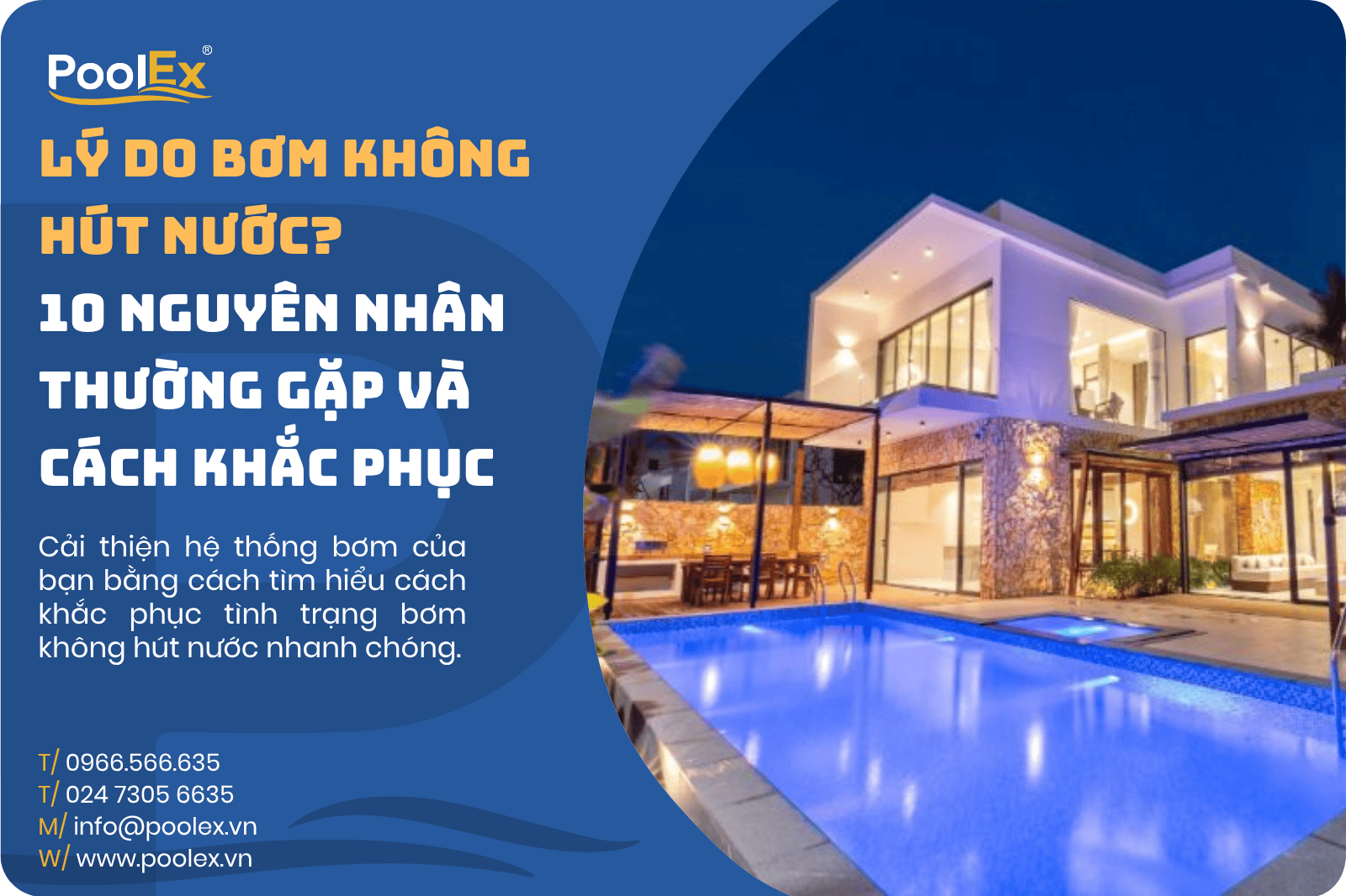 Thumbnail lý do bơm không hút nước