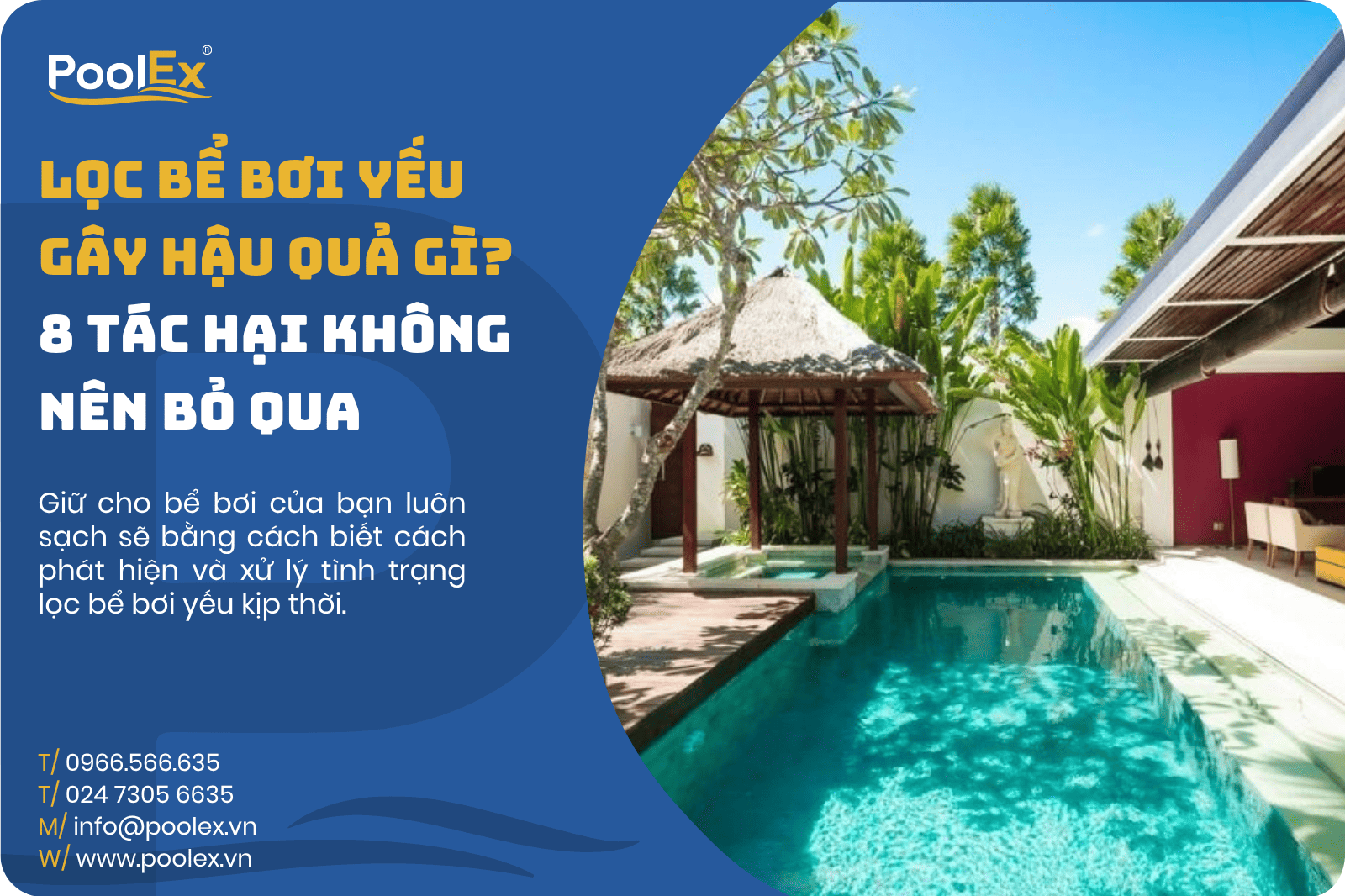 Thumbnail lọc bể bơi yếu gây hậu quả gì