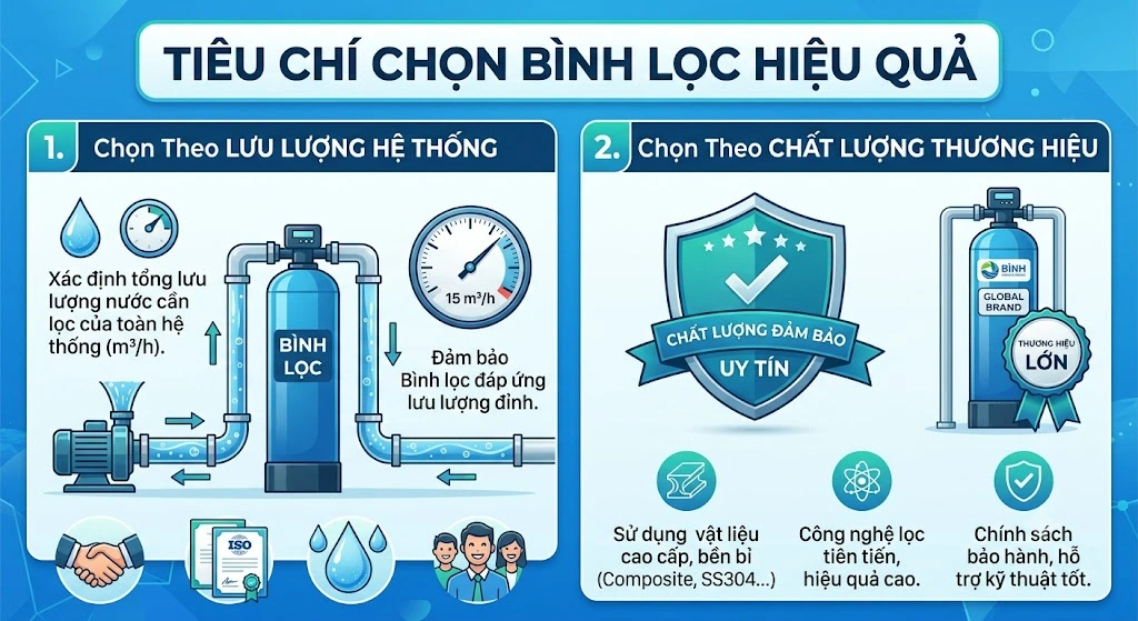 Tiêu chí chọn bình lọc