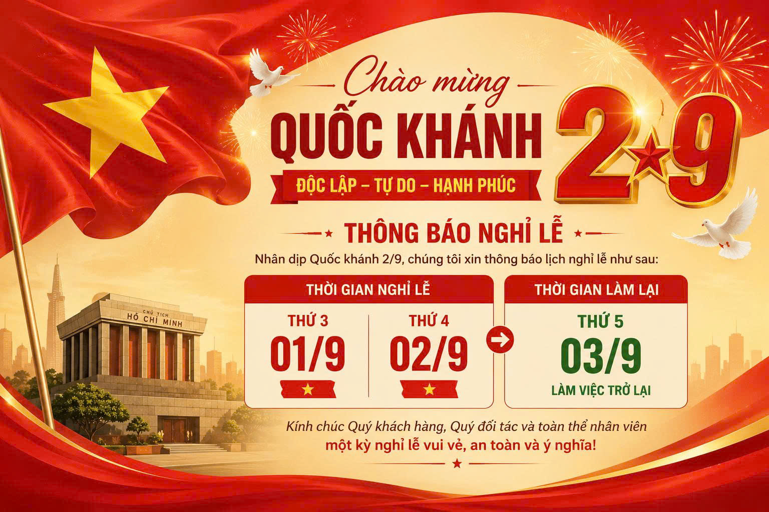 Thumbnail chào mừng Quốc Khánh m2/9