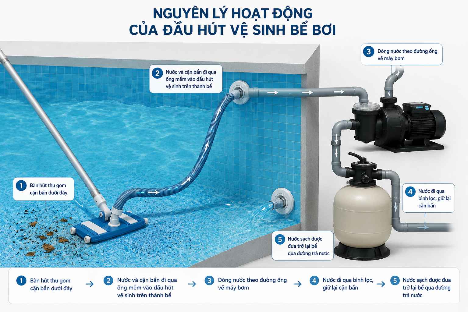 Nguyên lý hoạt động đầu hút vệ sinh