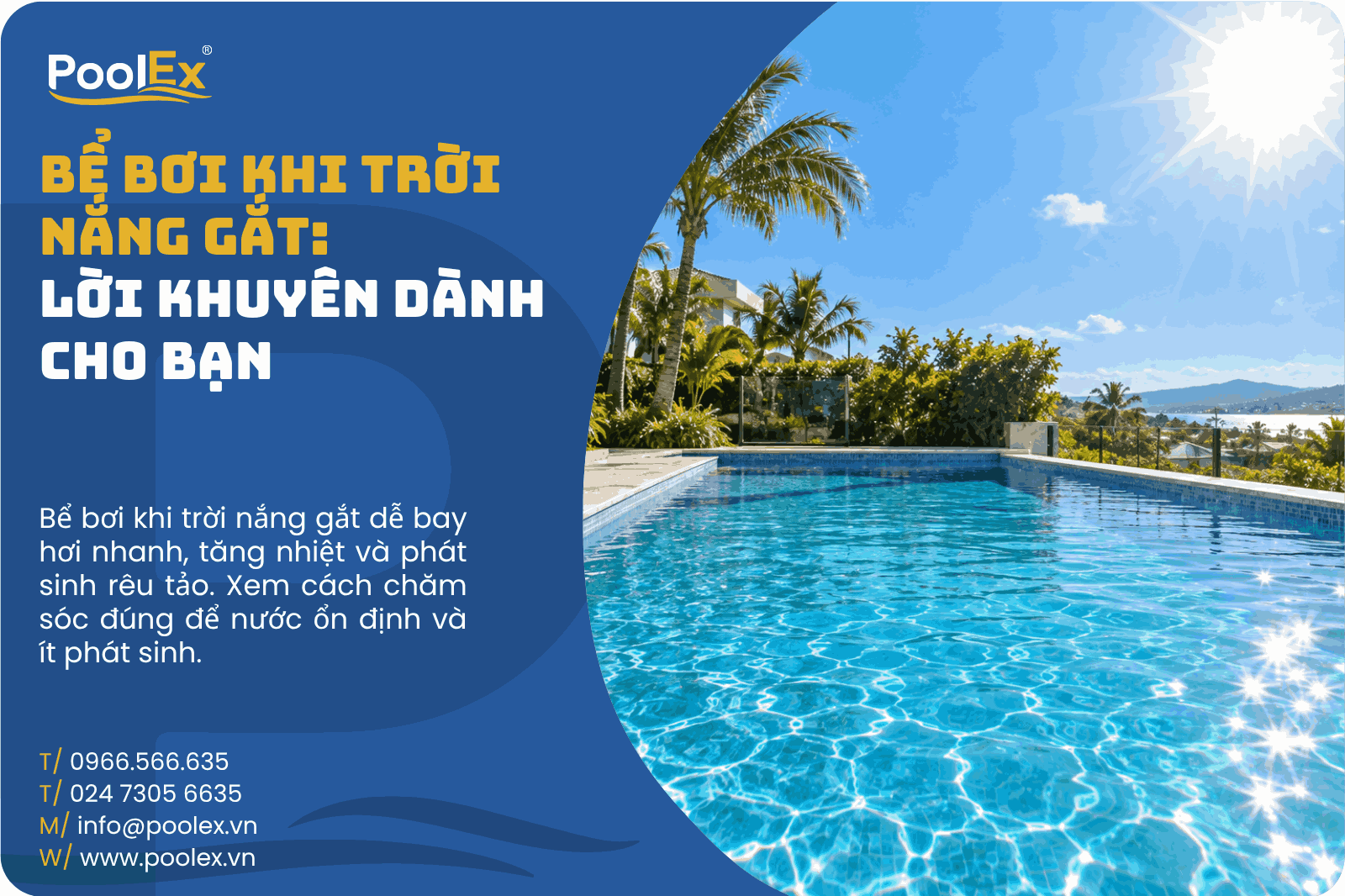 Thumbnail bể bơi khi trời nắng gắt