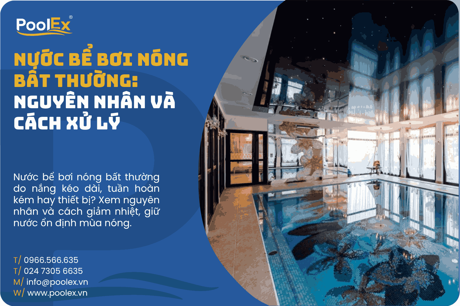 Thumbnail nước bể bơi nóng bất thường