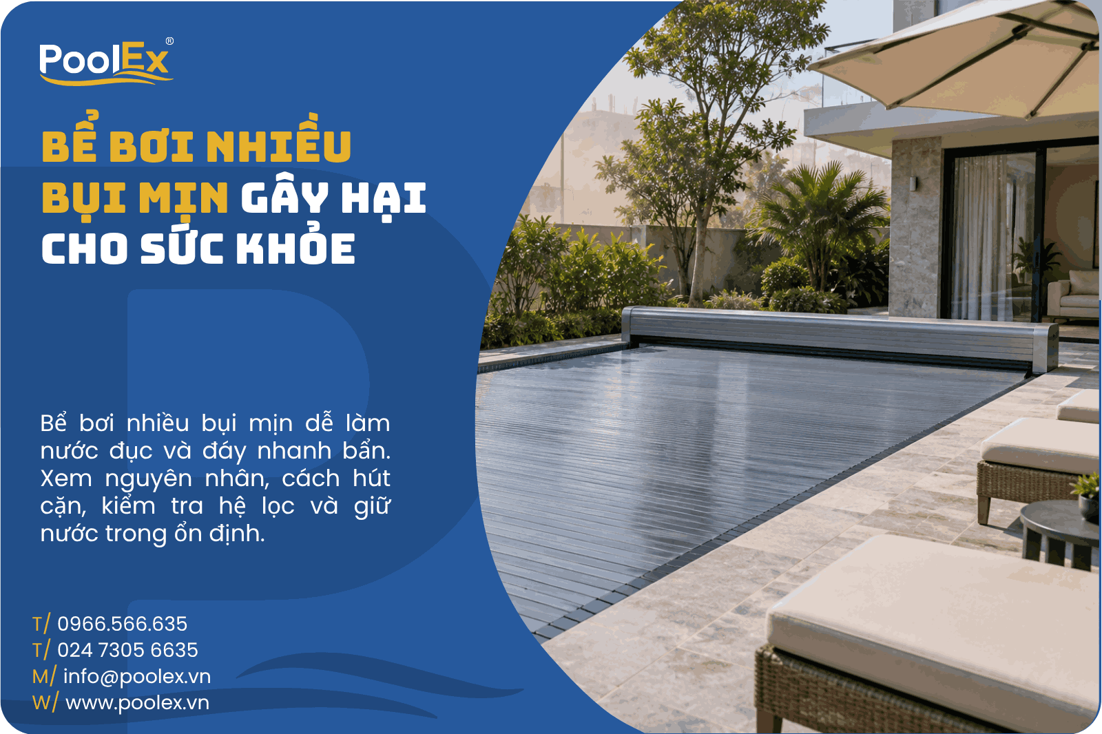 Thumbnail bể bơi nhiều bụi mịn gây hại cho sức khỏe