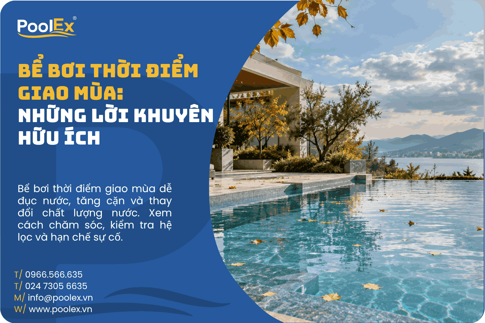Thumbnail bể bơi thời điểm giao mùa