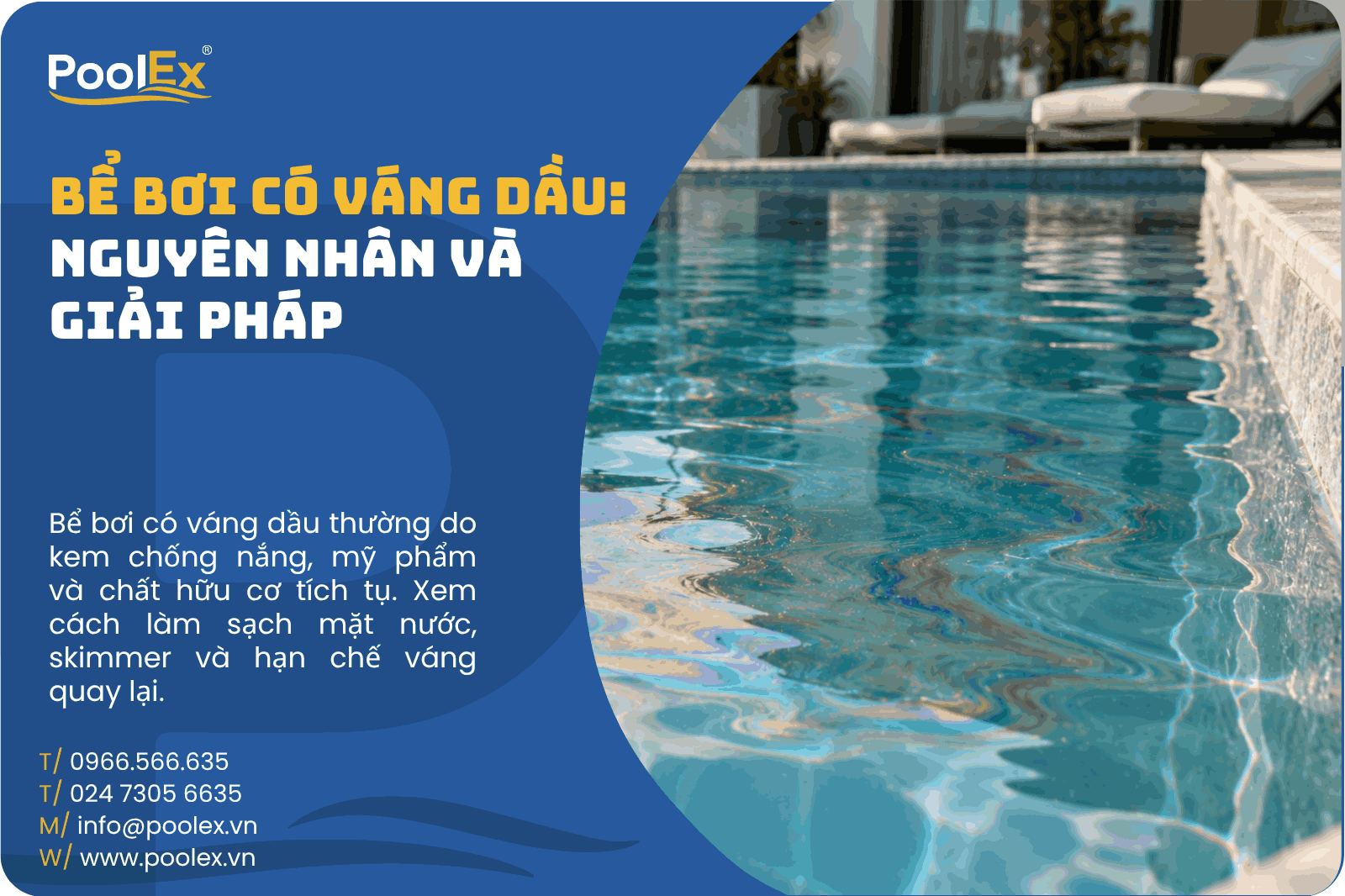 Thumbnail bể bơi có váng dầu