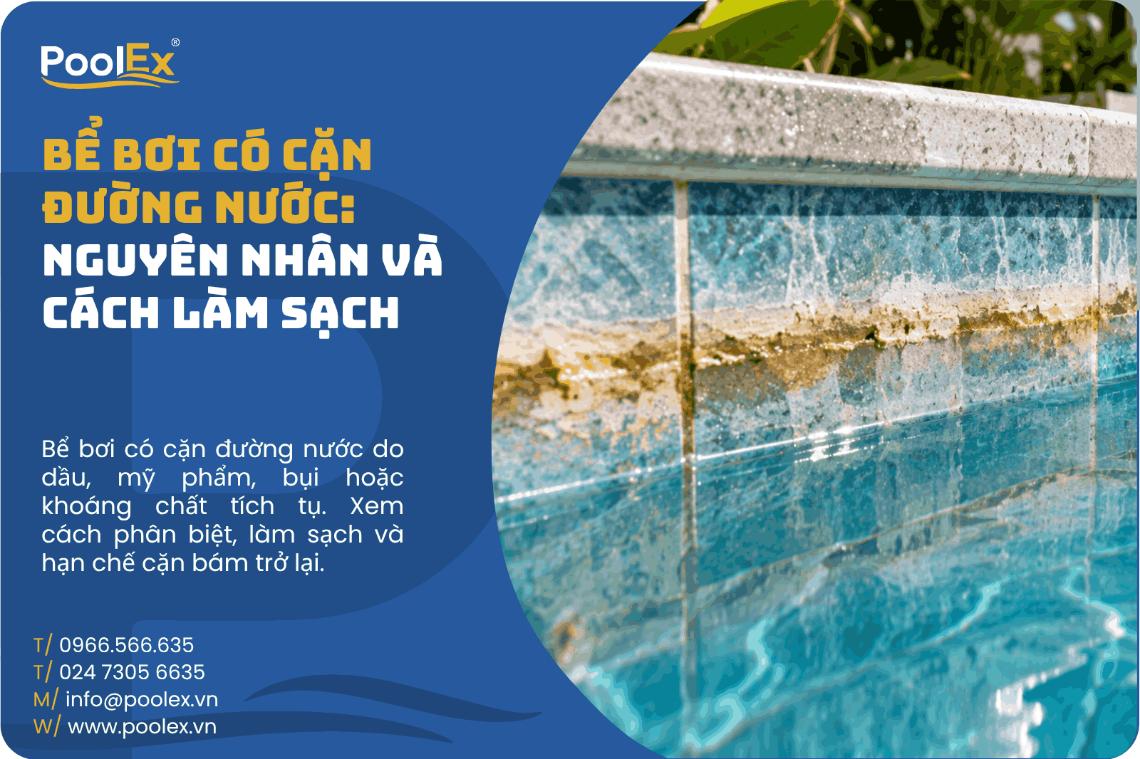 Thumbnail bể bơi có cặn đường nước
