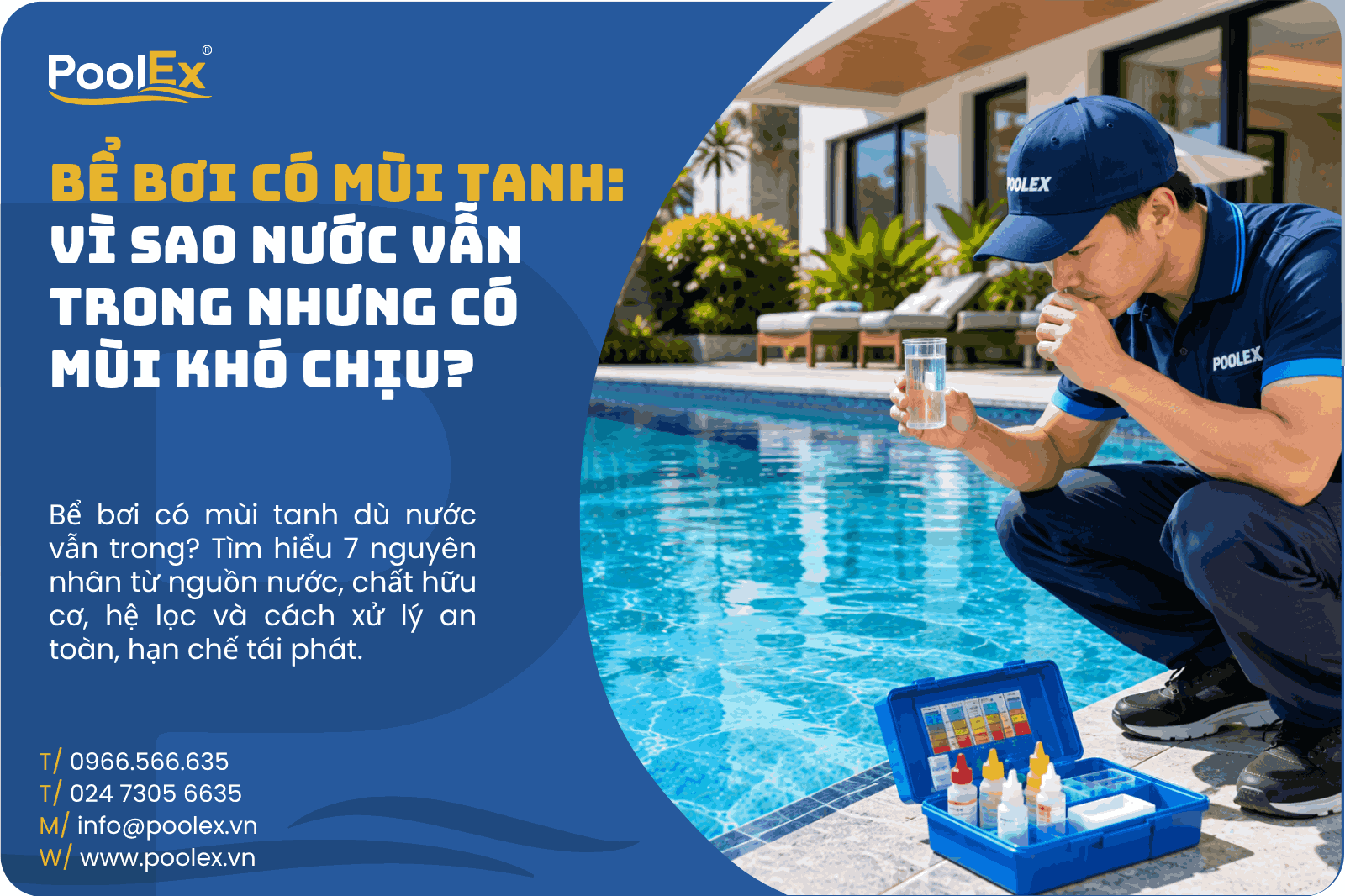 Thumbnail bể bơi có mùi tanh